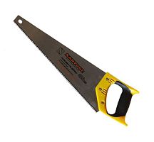 Ножовка по дереву с желто-черной двухкомпонентной ручкой 450 мм, трехугловая заточка – ТСК Дипломат