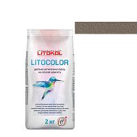 Цветная затирочная смесь LITOCOLOR, L.12 Темно-серый, мешок, 2 кг – ТСК Дипломат